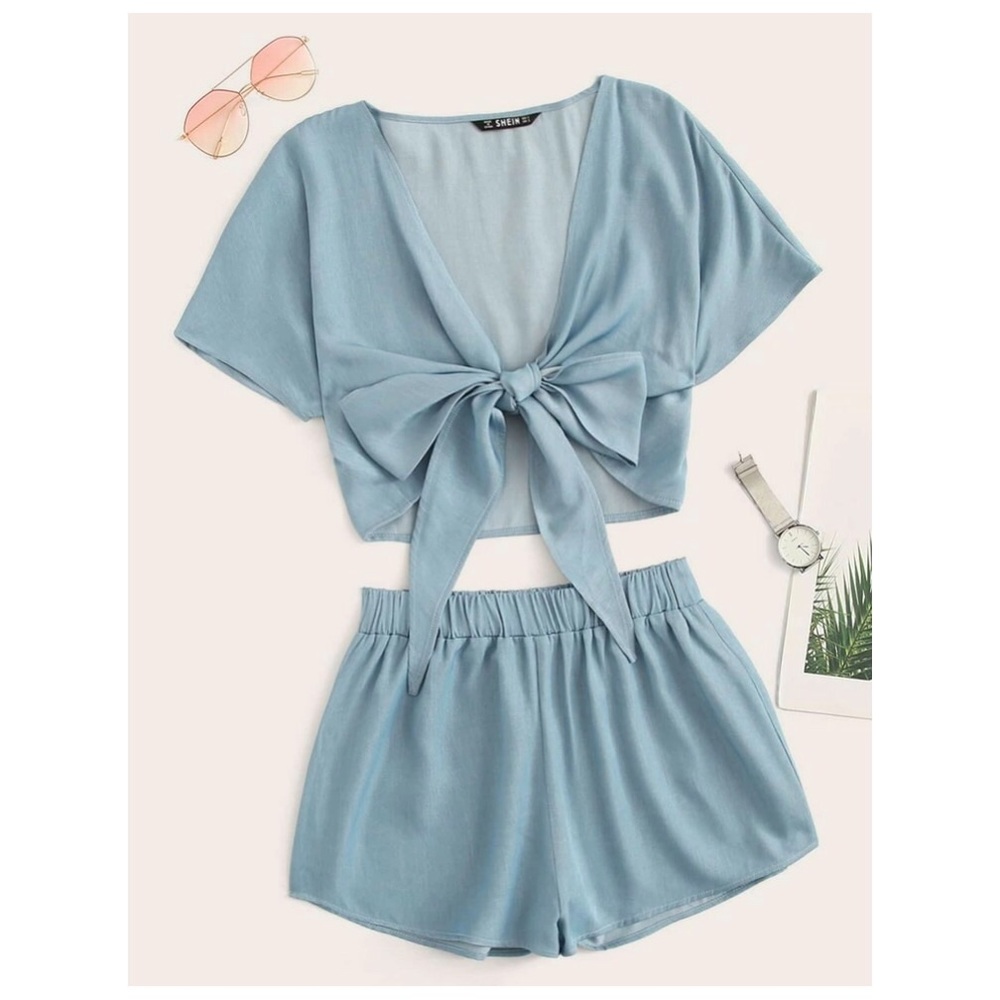 Blue two piece set